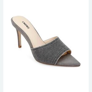 L'AGENCE Lolita 85MM mule sandal in grey canvas. 6.5 BRAND NEW 🩶